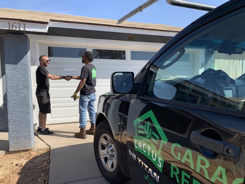Cactus Garage Door Repair technician on site